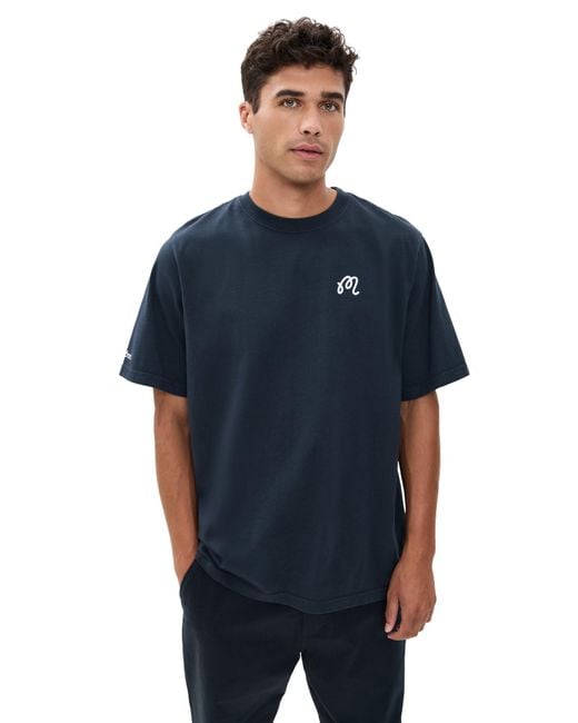 Malbon Golf Blue Bermuda Tee for men