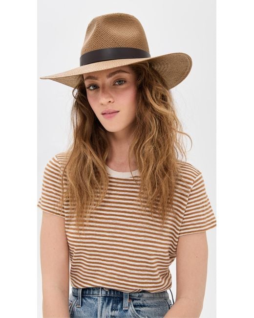 Janessa Leone Zoe Straw Hat in Brown | Lyst display picture 1