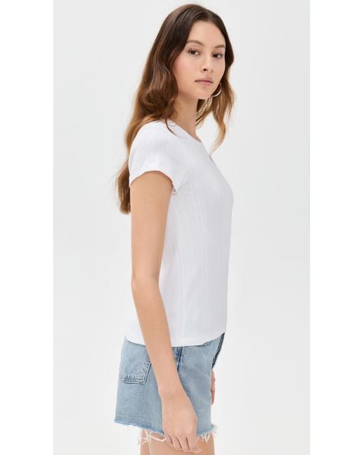 Re/done White Varigated 60S Slim Tee