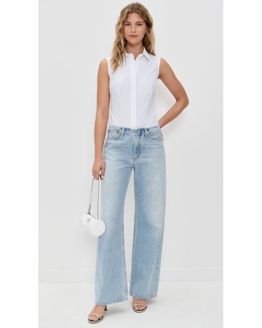 Commando White Classic Sleeveless Button Down Thong Bodysuit