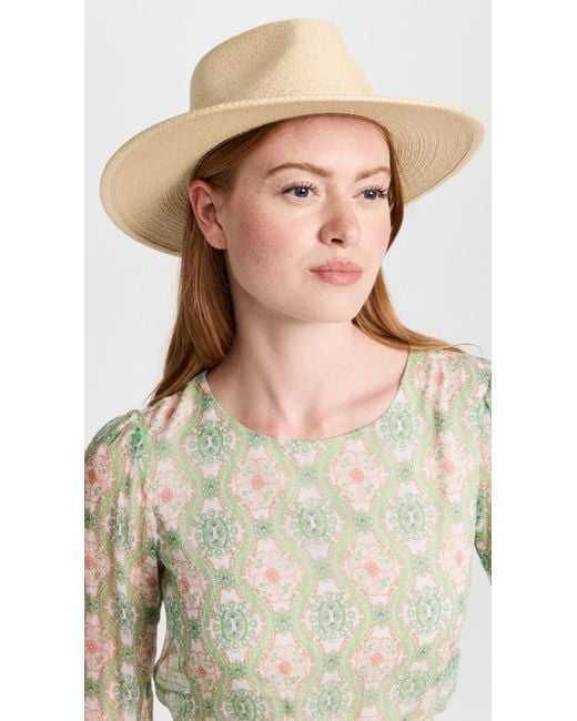 Brixton White Marcos Straw Fedora