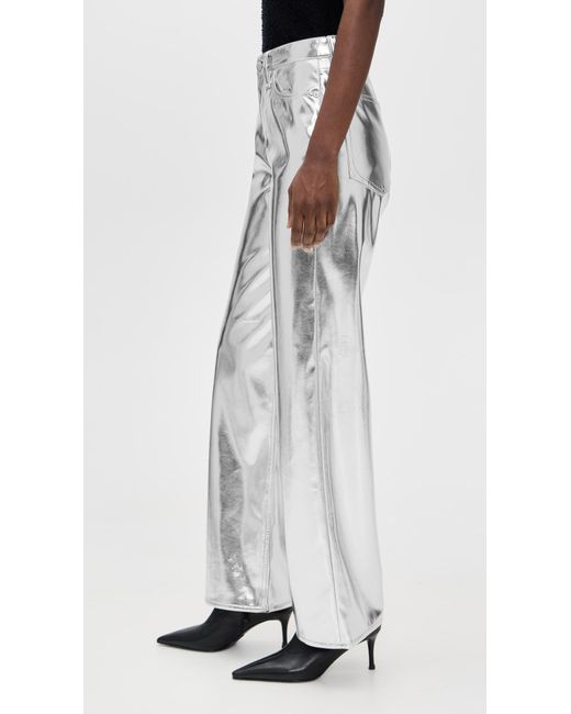 Rag & Bone Black Logan Faux Leather Wide Leg Pants