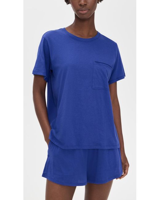 Lunya Blue Organic Pima Set