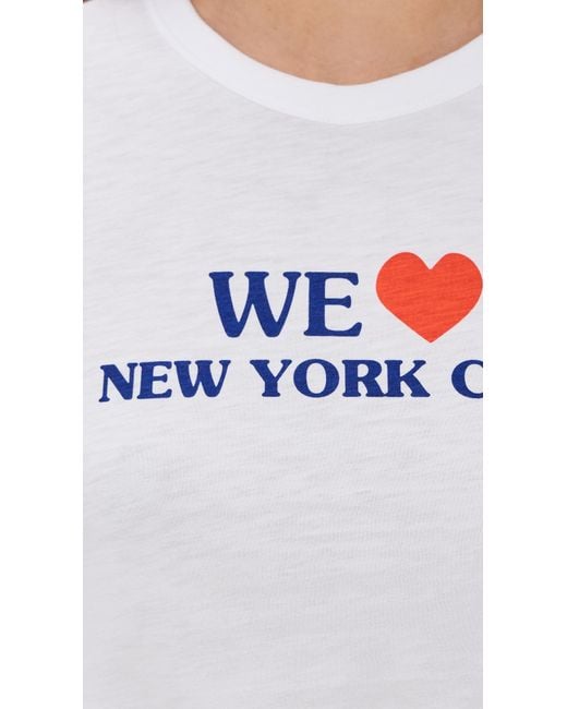 Rag & Bone White We Heart Nyc Tee