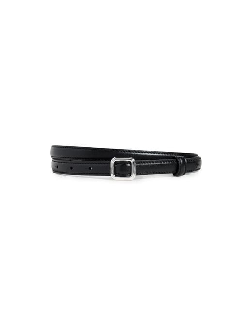 LIE STUDIO Black The Georgia Slim Belt