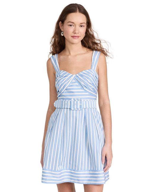 Rebecca Vallance Blue Ava Strap Mini Dress