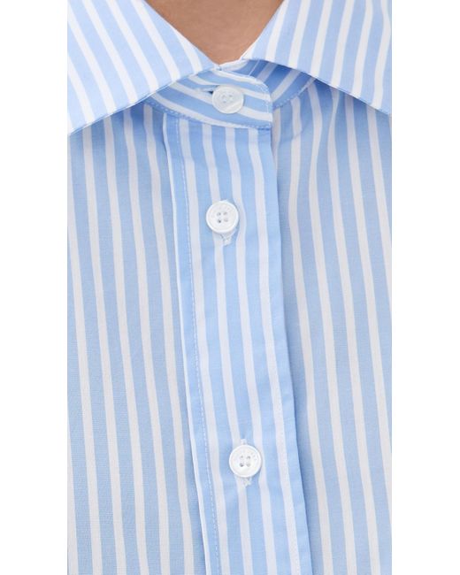 Stella Jean Blue Striped Button Down