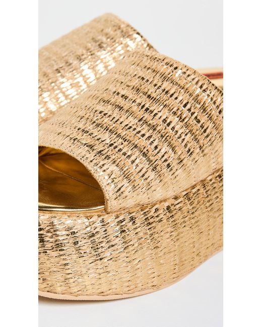 Simon Miller Multicolor Metallic Raffia Cloudy Platform Sandals