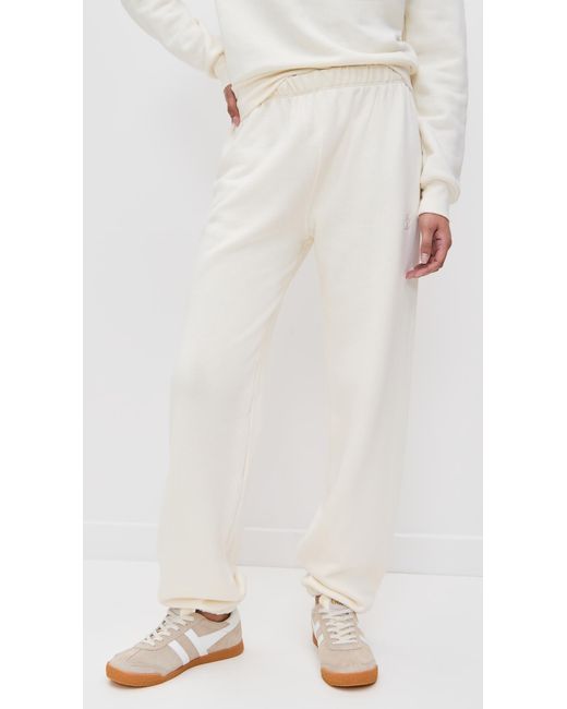 ÉTERNE White Classic Sweatpants