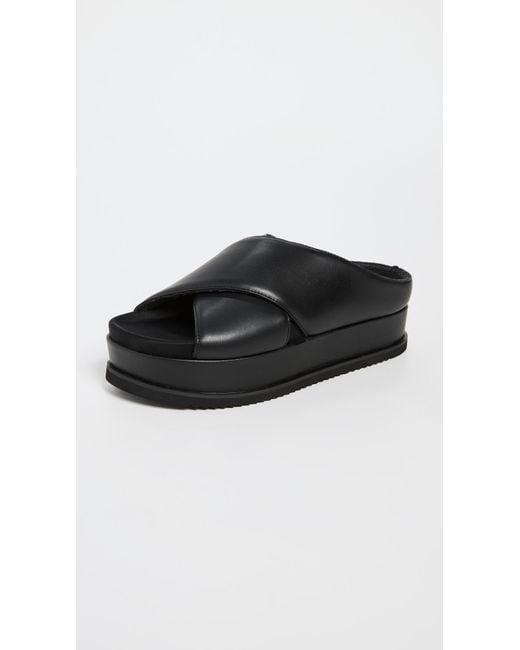 Roam Black Cross Stack Slides