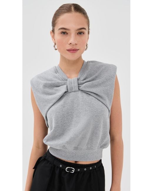 3.1 Phillip Lim Black Draped Bow Top