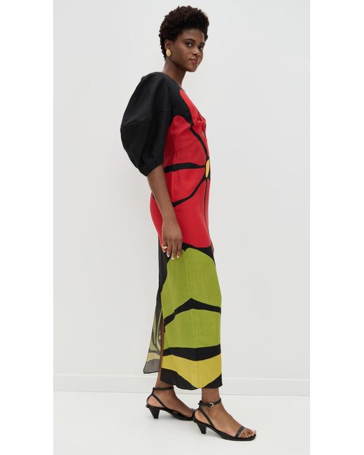 Cala De La Cruz Red Gaia Dress