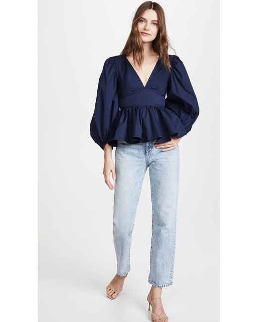 Staud Blue Luna Top