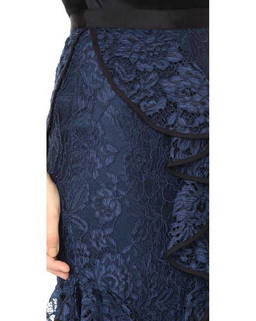 Alexis Jensine Lace Skirt in Blue | Lyst