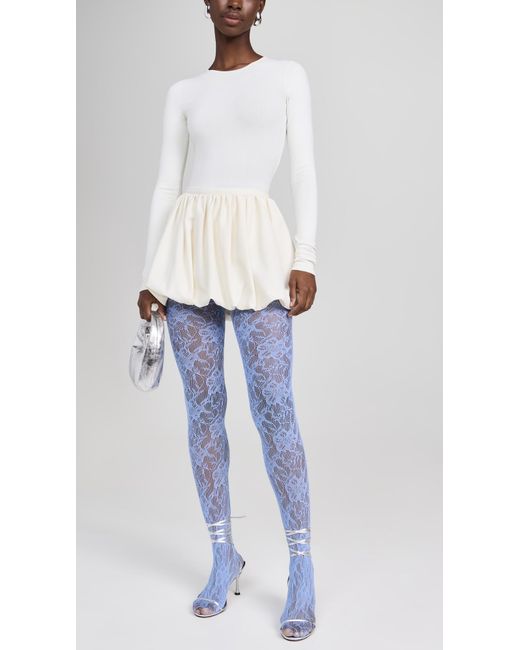 Stems Blue Eden Mesh Tights