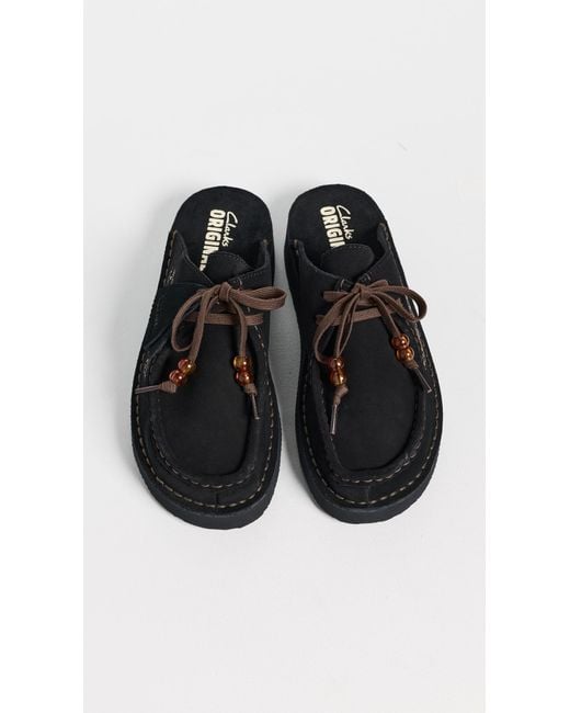Clarks Black Nomad Mules