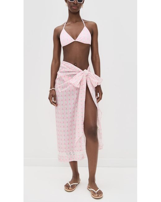 LoveShackFancy Pink Emabella Pareo