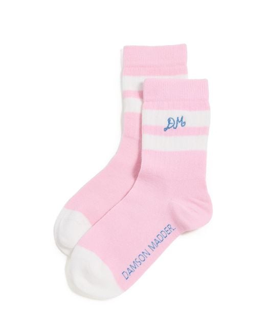 Damson Madder Pink Sporty Calf Length Socks