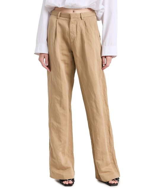 R13 Natural Wide Leg Trousers