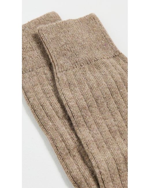 NN07 Natural Wool Cashmere Rib Socks for men
