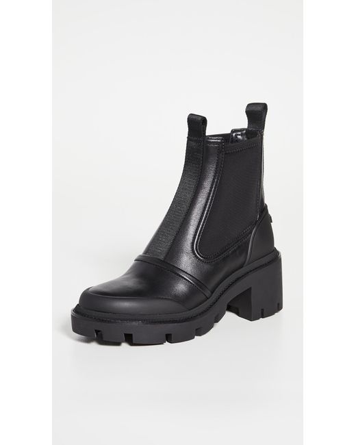 Tory Burch Black Chelsea Lug Sole Ankle Boots
