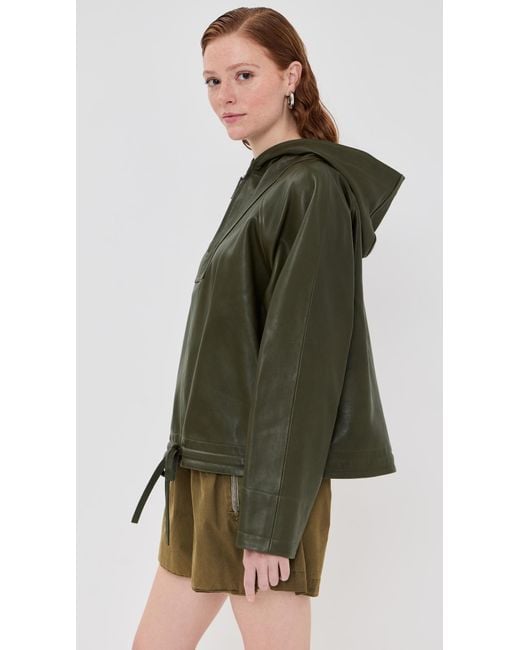 Co. Green Workwear Leather Pullover