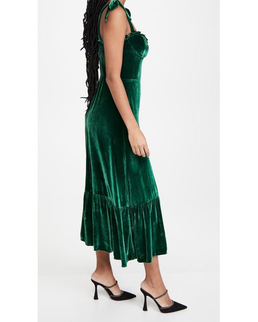 reformation green antoinette dress
