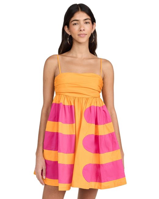 AMUR Pink Aslin Colorblock Dress