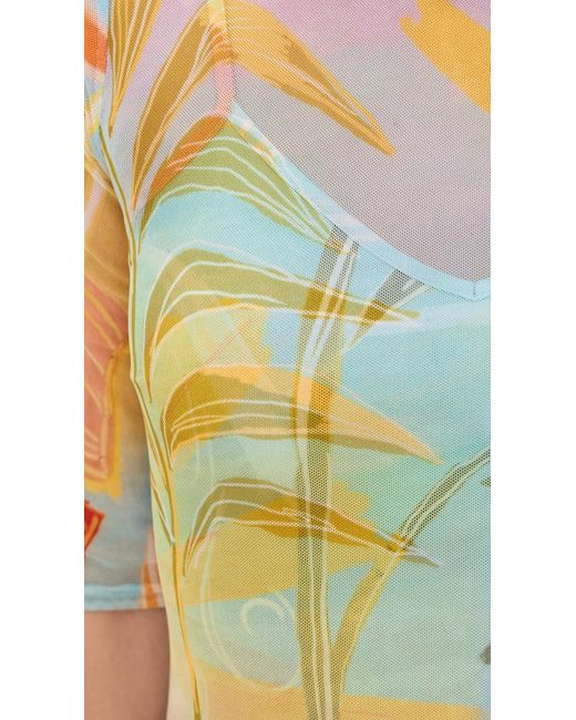 Never Fully Dressed Blue Sky Sydney Mesh Midi Dress