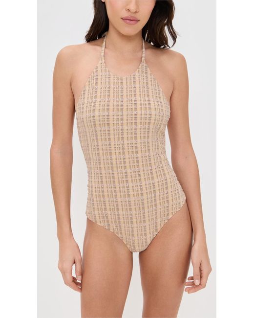Lisa Marie Fernandez Pink Halter Maillot