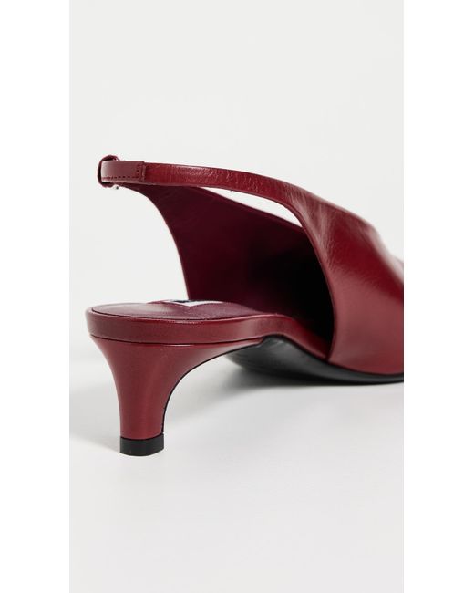 Jil Sander Red Slingback Heels