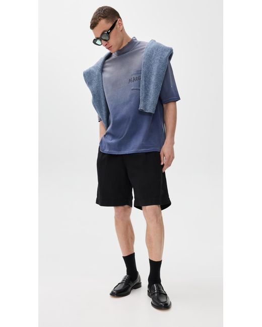 Maison Margiela Blue Distressed Tee for men