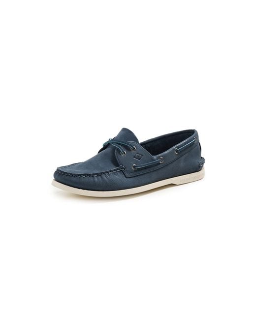 Sperry Top-Sider Blue Authentic Original 2 Eye Nubuck Boat Shoes for men