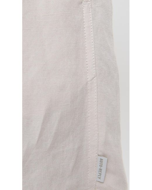 AUTO-REPLY White Linen Shorts 4.75 for men