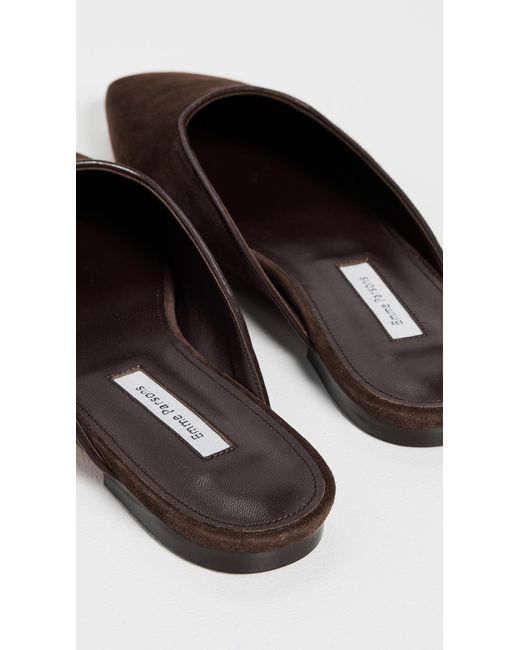 Emme Parsons Black Flat Mules