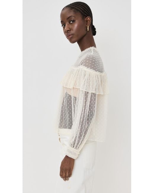 Ulla Johnson Natural Anelise Blouse