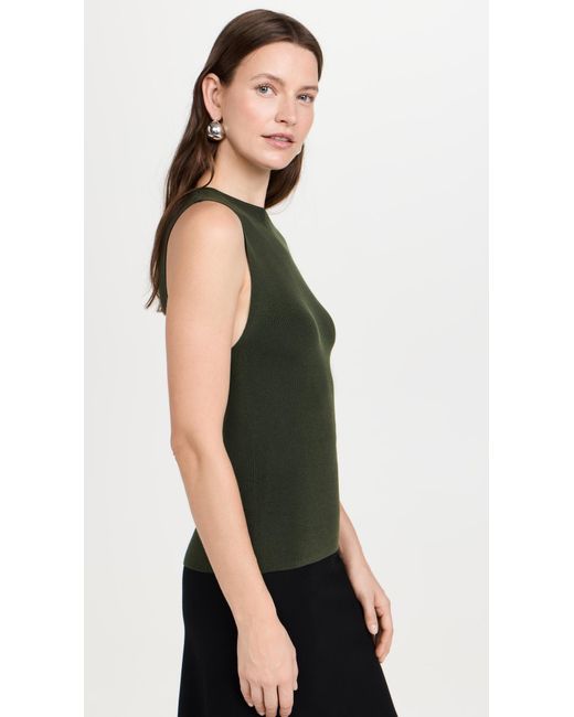 St. Agni Black Asymmetric Knit Top