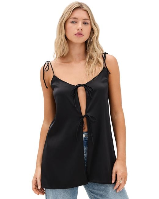 KAT THE LABEL Black Lottie Camisole