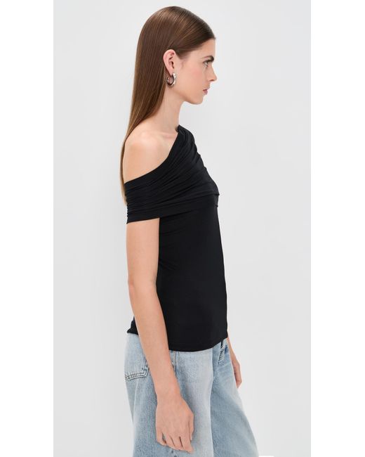 Helmut Lang Black Soft Cloud Sash Top