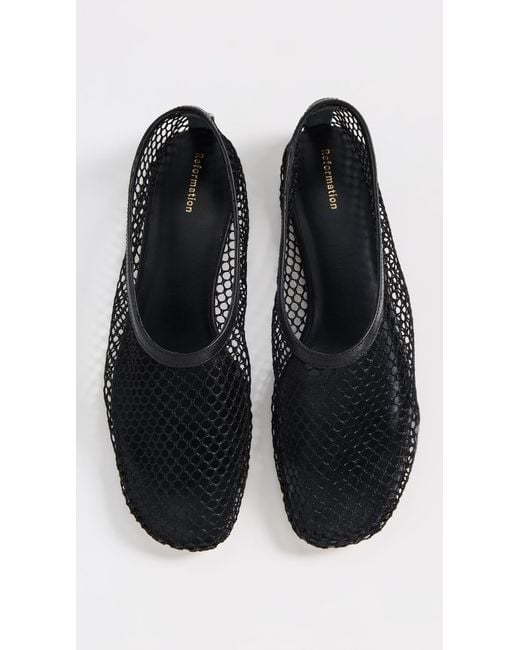Reformation Black Britt Ballet Flats