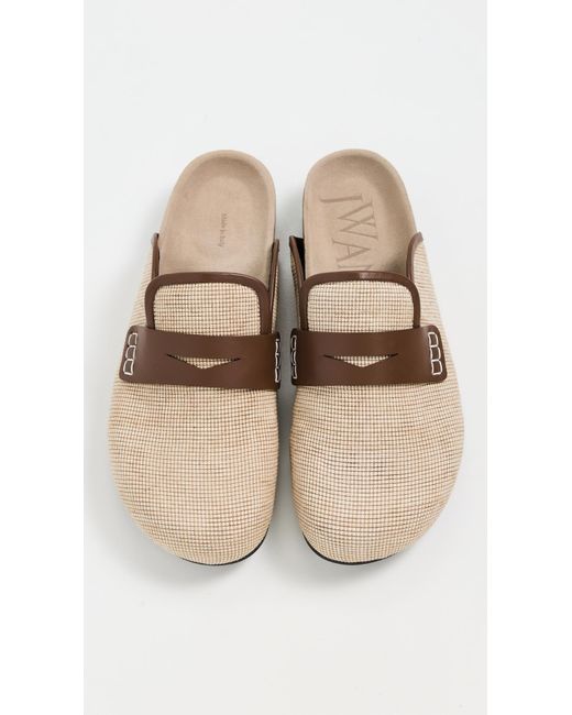 J.W. Anderson White Raffia Loafers