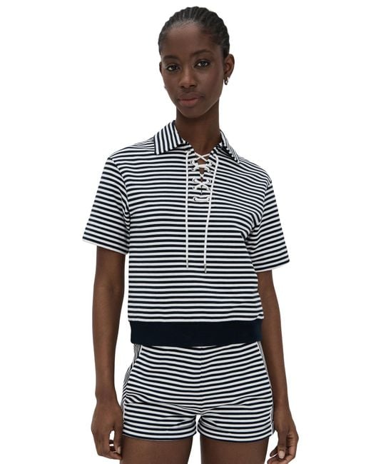 ALIGNE Blue Arlo Stripe Top