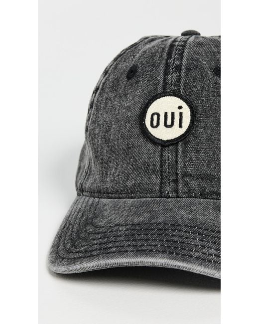 Clare V. Black Denim Baseball Hat