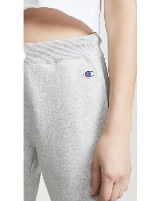 Champion Elastic Cuff Sweatpants in Gray - Lyst