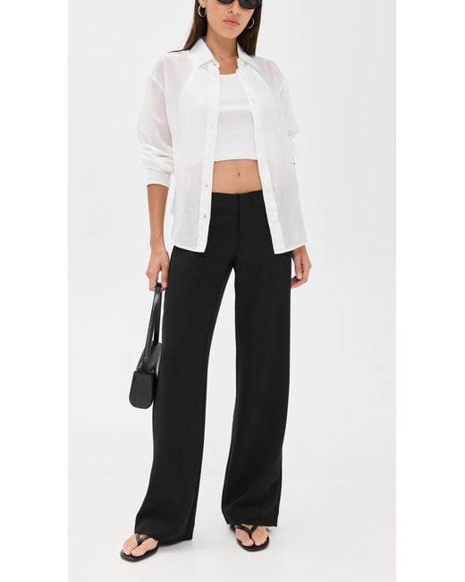 Reformation Black Vida Low Rise Pants