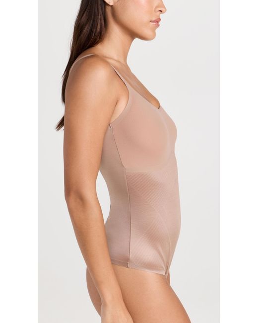 Spanx Pink Shape Invisible Cami Thong Bodysuit