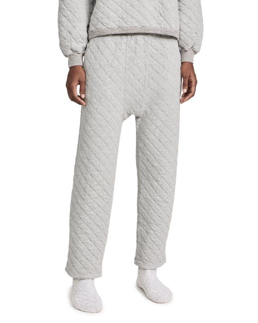 The Great The Quilted Pajama Pants in White