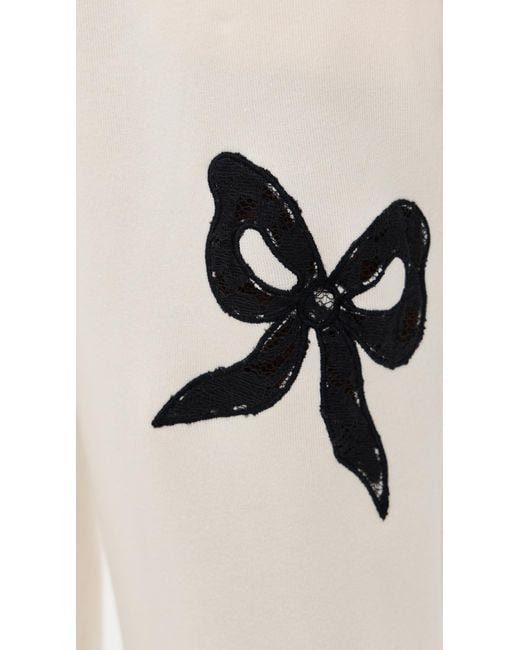 LoveShackFancy Natural Elma Sweatpants