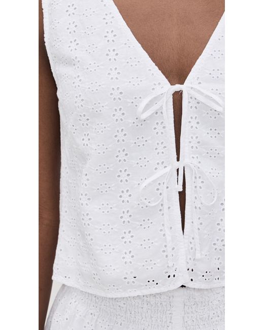 Velvet White Ava Top