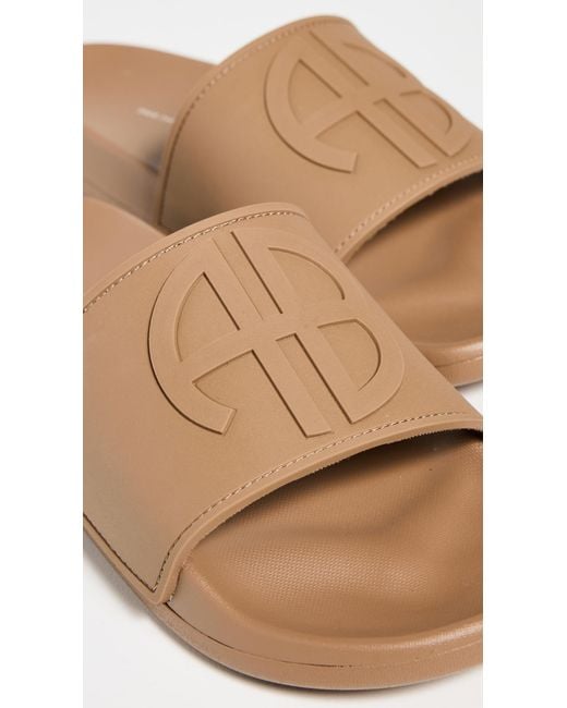 Anine Bing Black Isla Slides